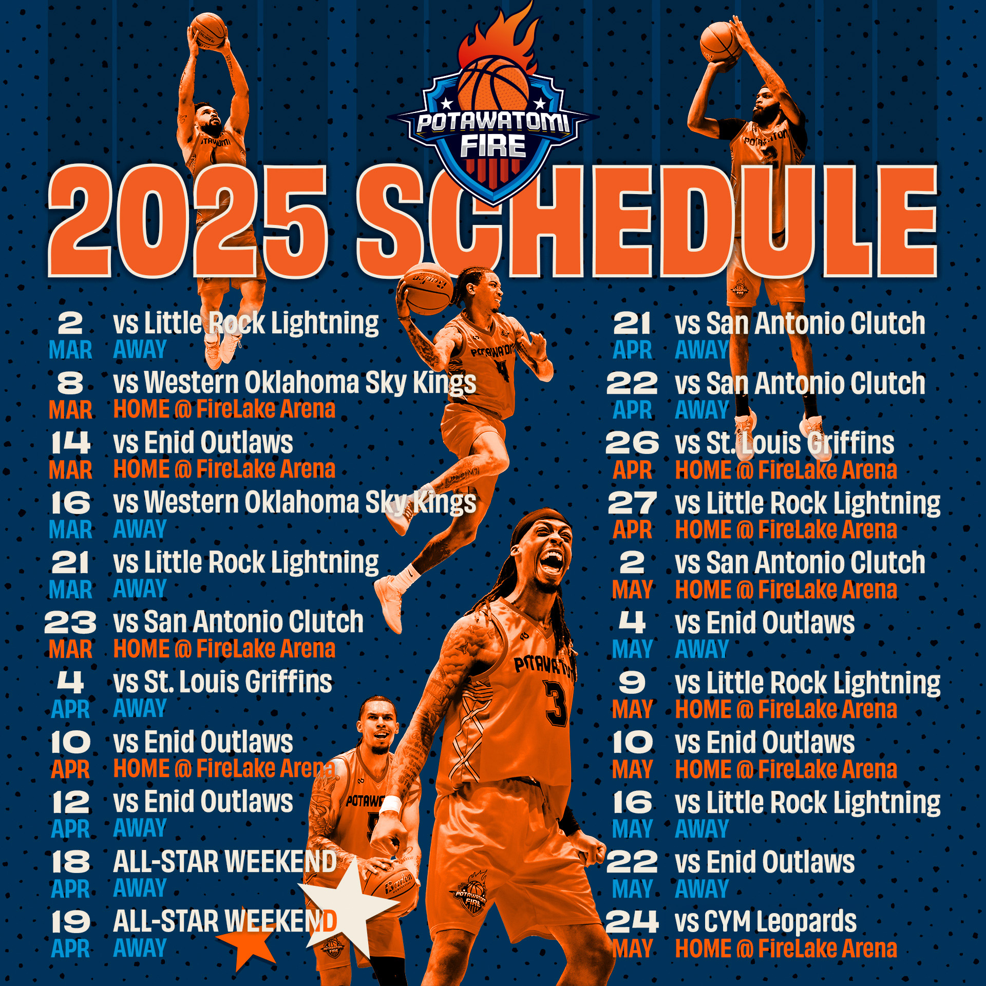 2025 Schedule revised