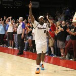 KD Moore celebrates